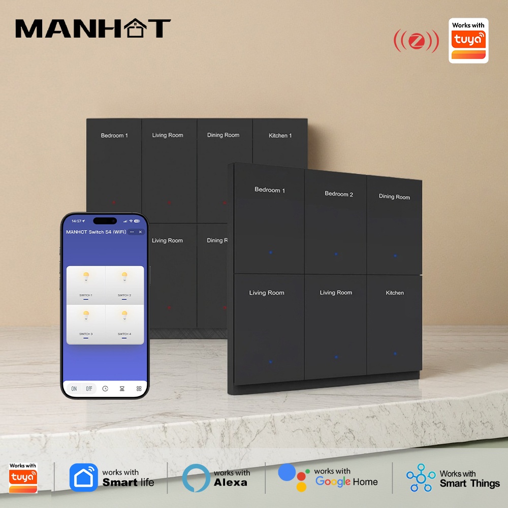 Smart Home Zigbee - Manhot DIY Name Switch Zigbee Smart