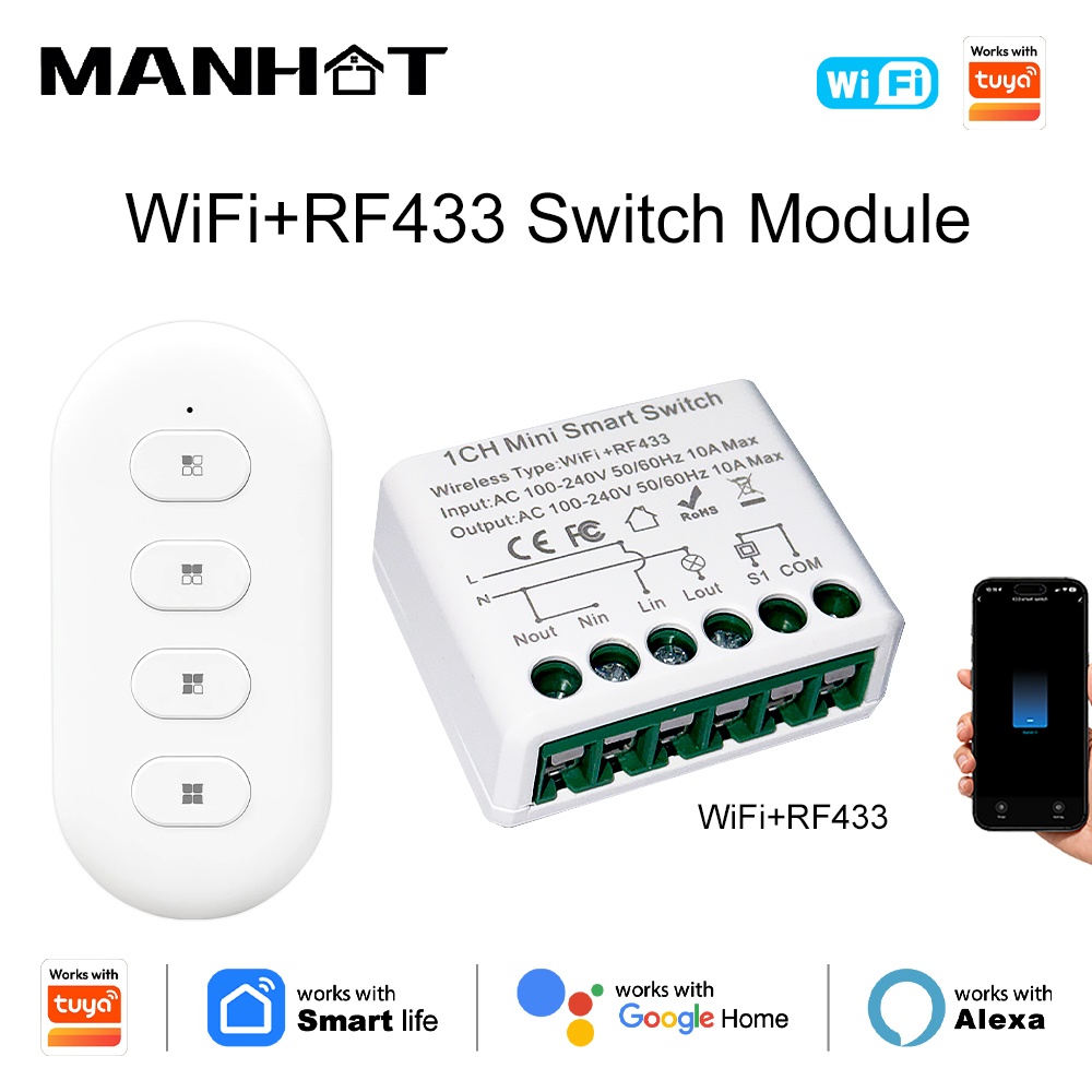 Smart Home Automation - For Tuya WIFI 10A Smart Light