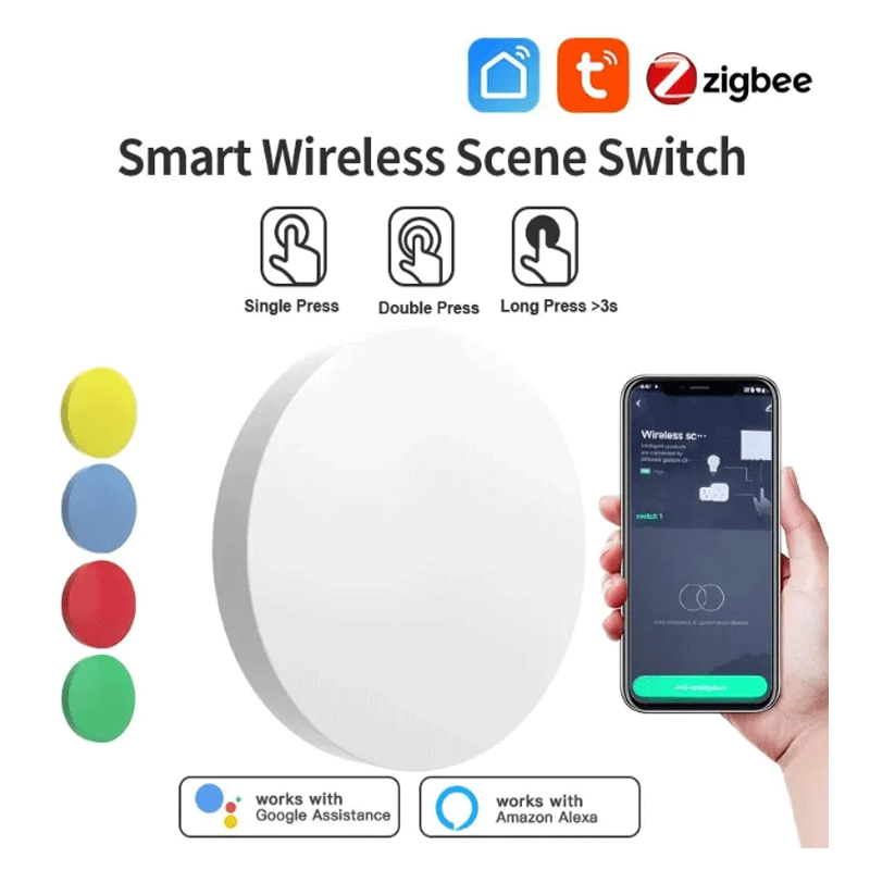 Smart Home Zigbee - Tuya ZigBee Smart Wireless Button Scene
