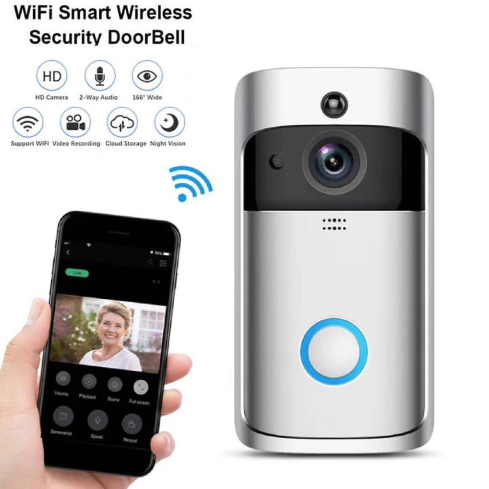 Wifi Doorbell Camera - V5 pro WIFI Wireless Smart Doorbell