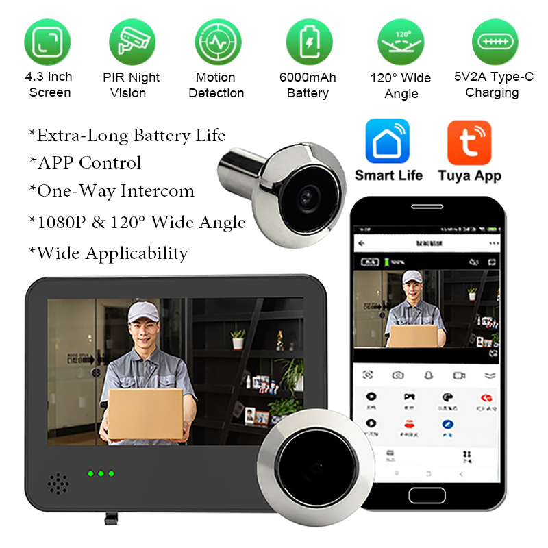 Wifi Doorbell Camera - Tuya Smart WIFI Video Doorbell Camera