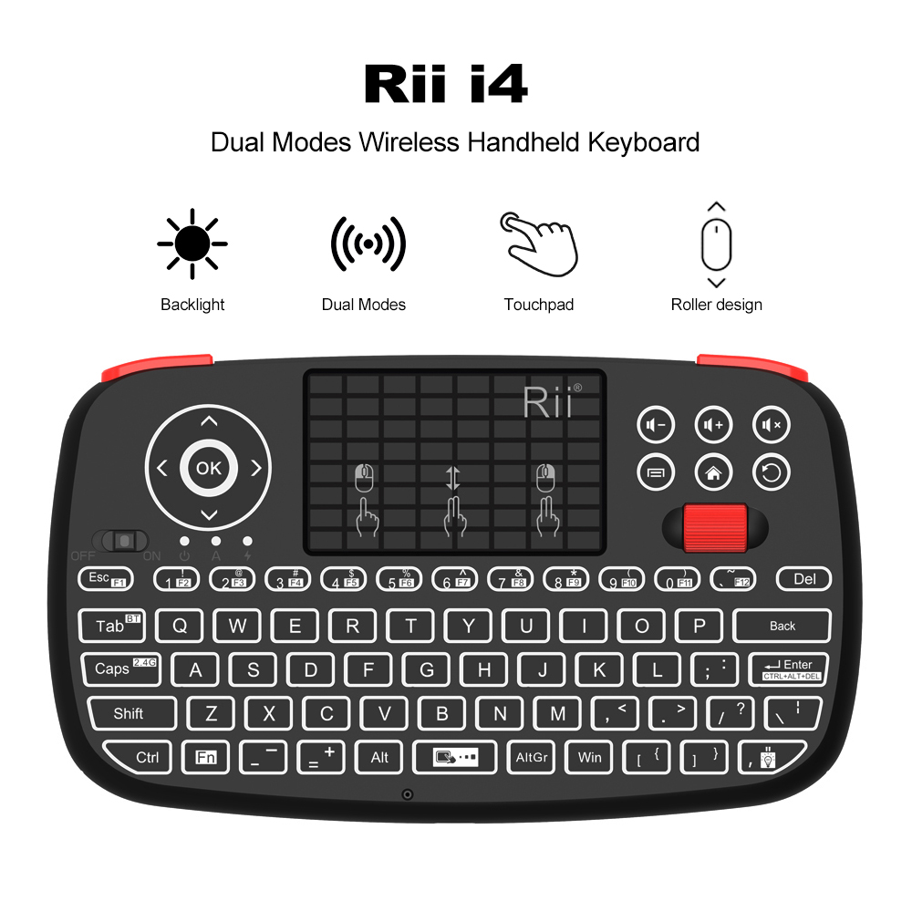 Smart Home Tv - Rii i4 Mini BT Wireless Keyboard