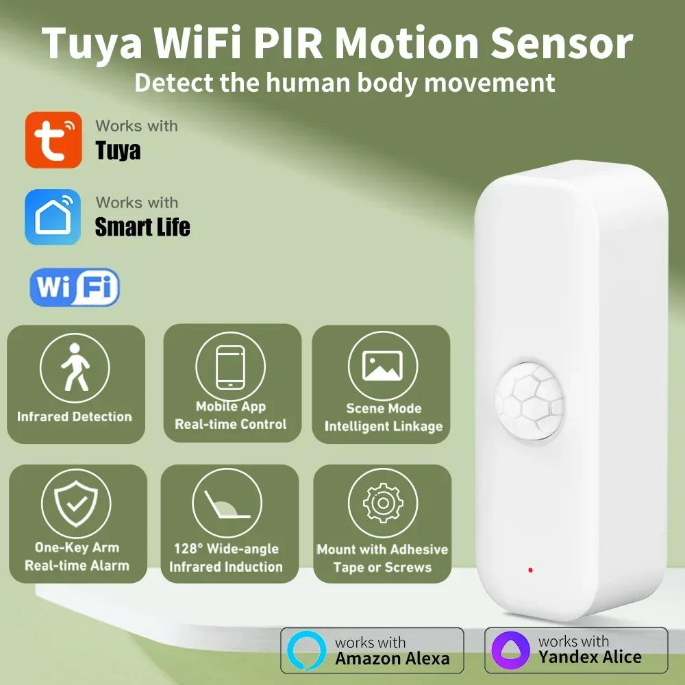 Pir Motion Sensor - Tuya WiFI Motion Sensor PIR Smart