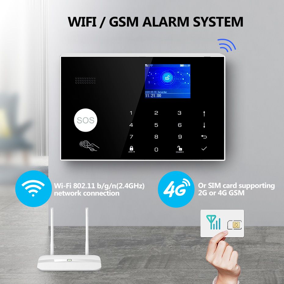 KERUI G34 4G WIFI Alarm System - Smart Home Keyboard review and price