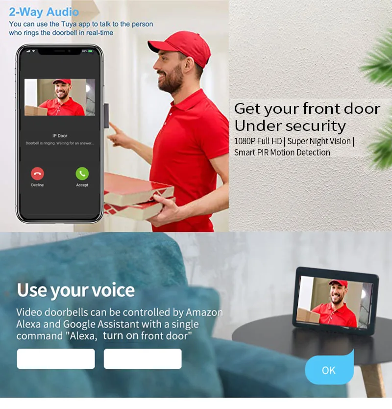 Door Intercom Doorbell, 10.1 I - Wifi Doorbell Camera review and price