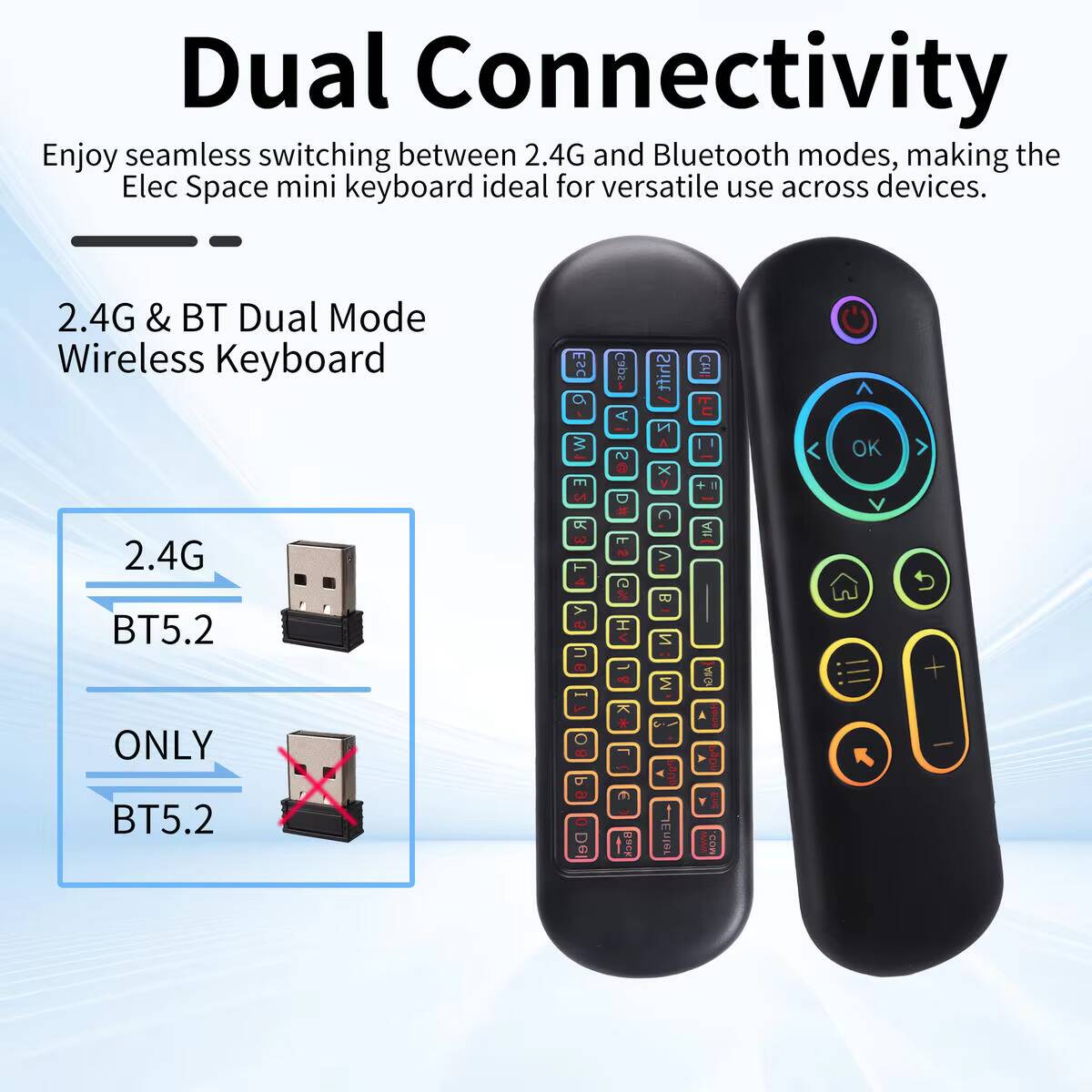 Bluetooth 2.4G Dual Mode Mini  - Smart Home Keyboard review and price