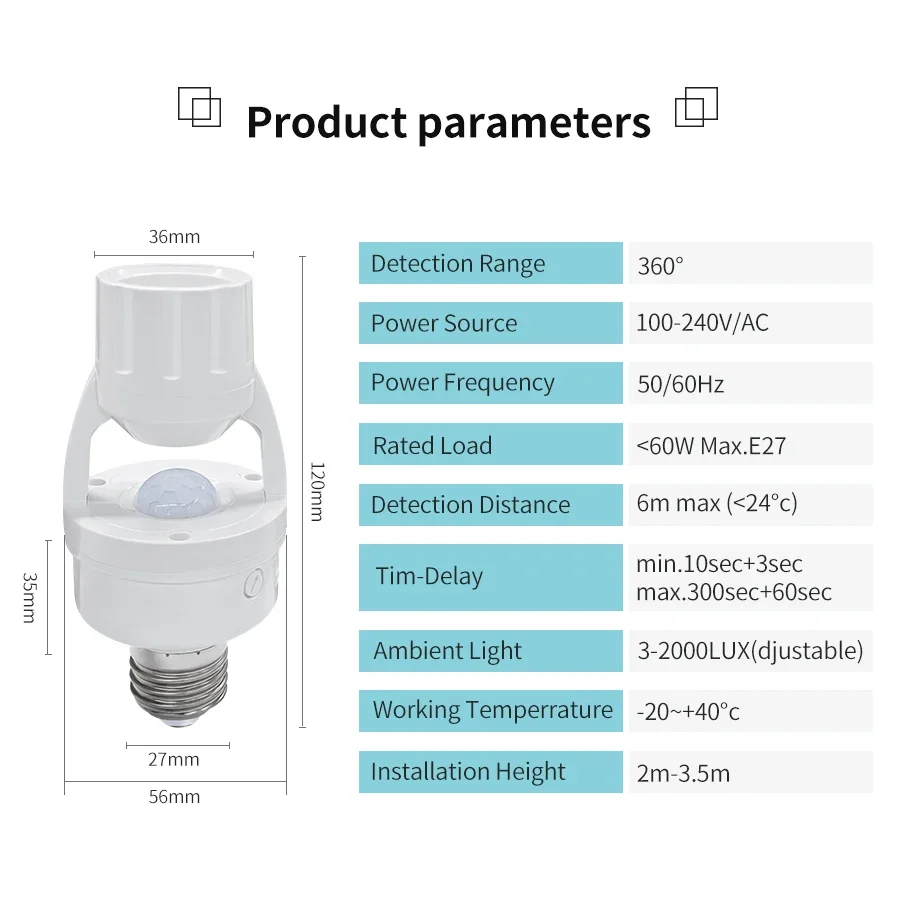 PIR Motion Sensor E27 Bulb Soc - Pir Motion Sensor review and price