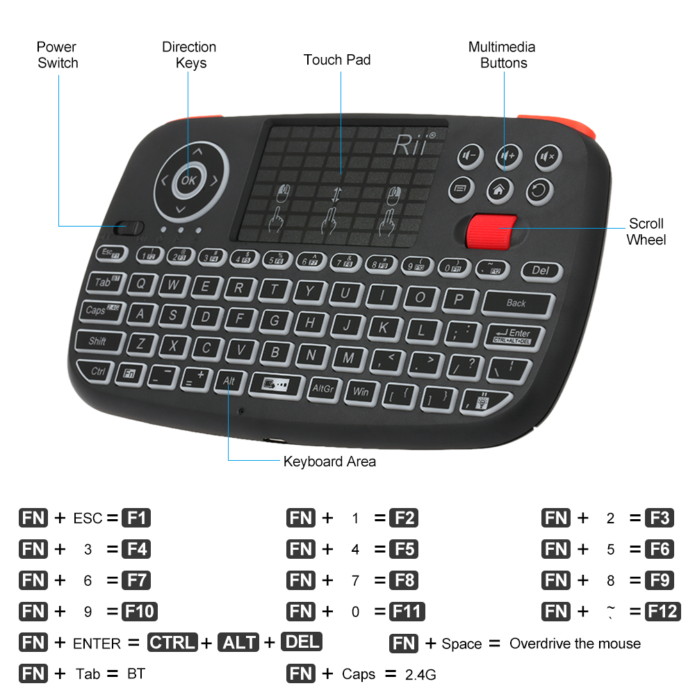 Rii i4 Mini BT Wireless Keyboa - Smart Home Tv review and price