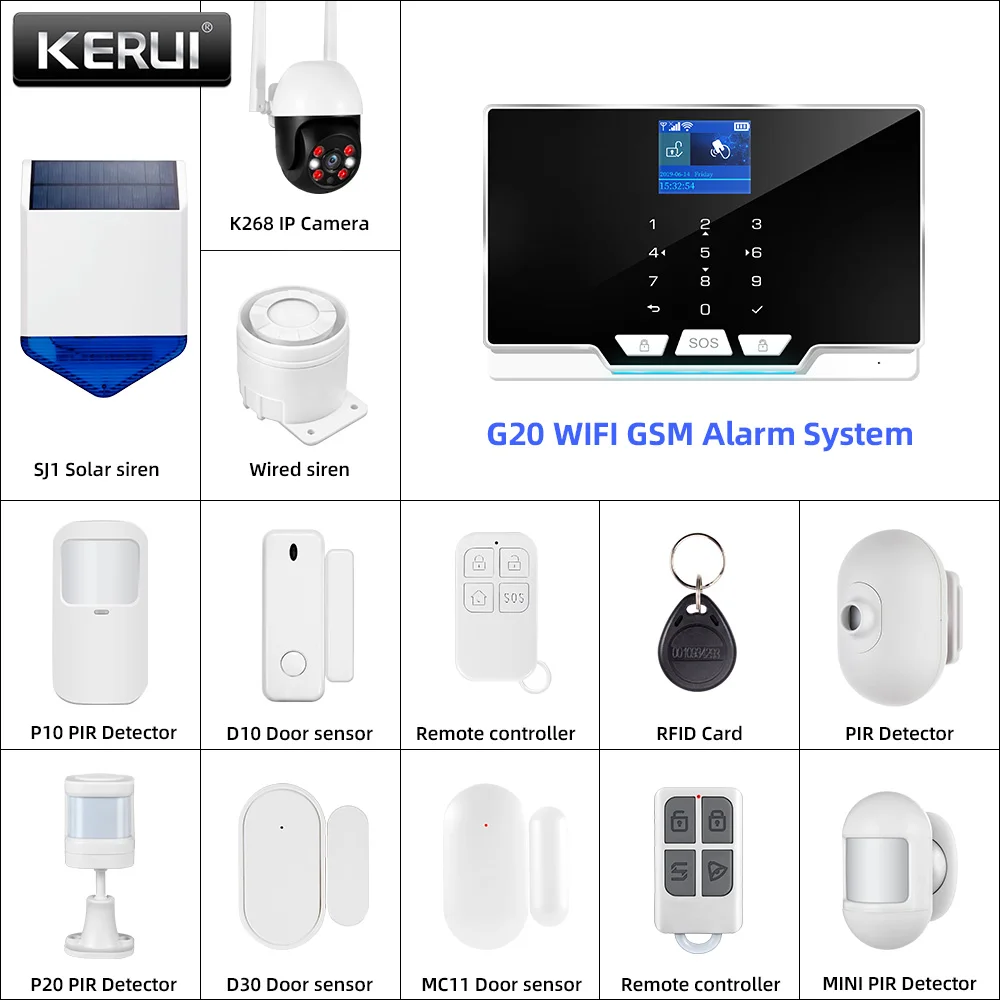 KERUI G20 WIFI GSM Alarm Panel - Smart Home Keyboard review and price